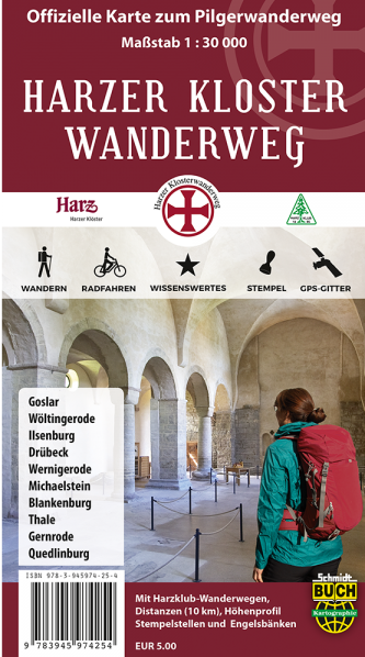 Online bestellen: Wandelkaart Harzer Kloster Wanderweg | Schmidt Buch Verlag