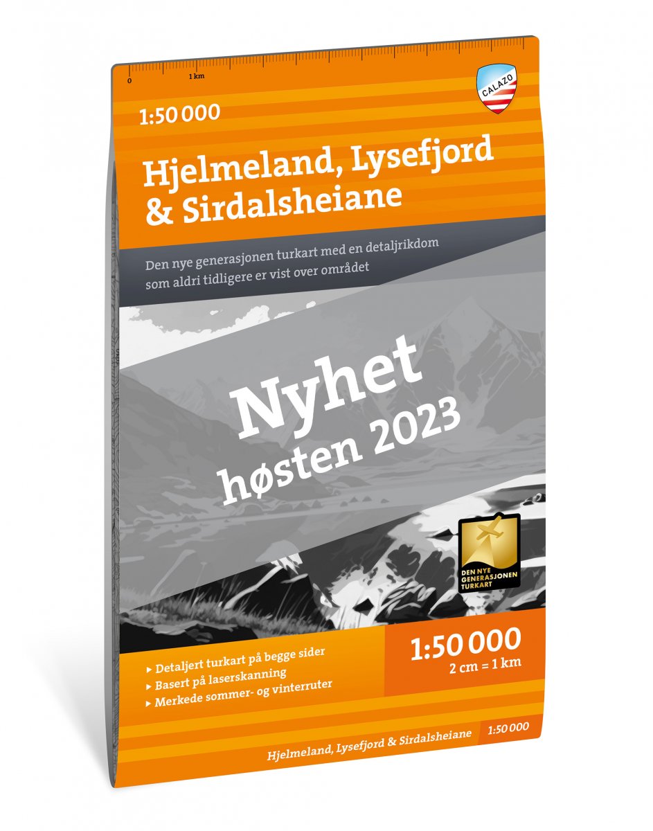 Online bestellen: Wandelkaart Turkart Hjelmeland - Lysefjord - Sirdalsheiane | Calazo