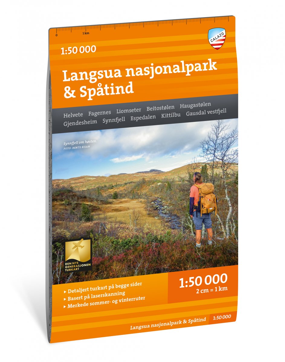 Online bestellen: Wandelkaart Turkart Langsua Nasjonalpark - Spåtind | Calazo