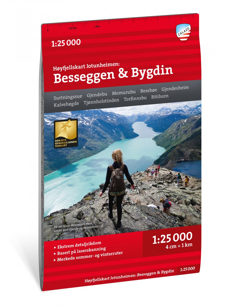 Online bestellen: Wandelkaart Hoyfjellskart Jotunheimen: Besseggen - Bygdin | Calazo