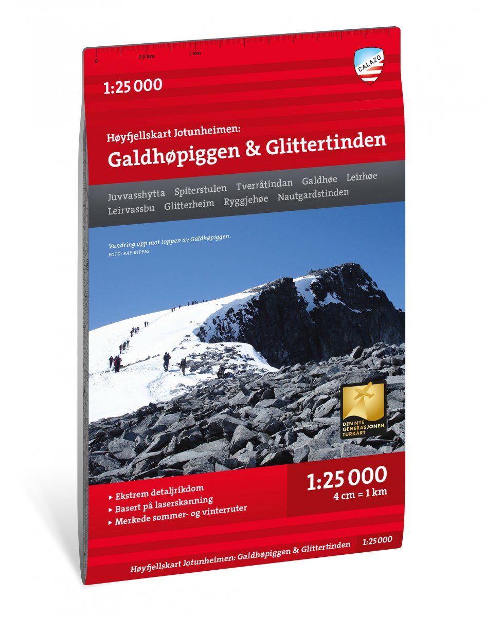 Online bestellen: Wandelkaart Hoyfjellskart Jotunheimen: Galdhøpiggen - Glittertinden | Calazo