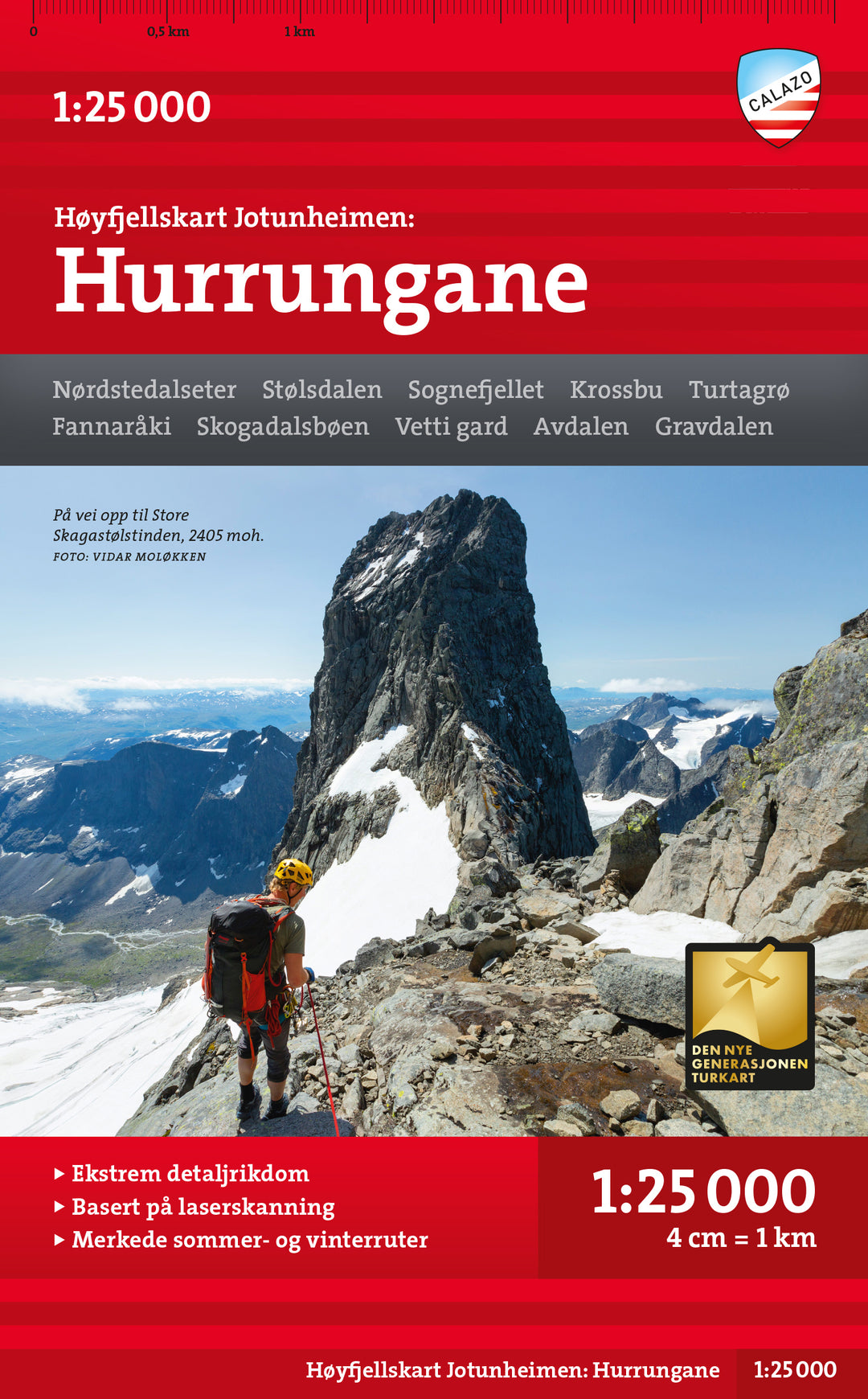 Online bestellen: Wandelkaart Hoyfjellskart Jotunheimen: Hurrungane | Calazo