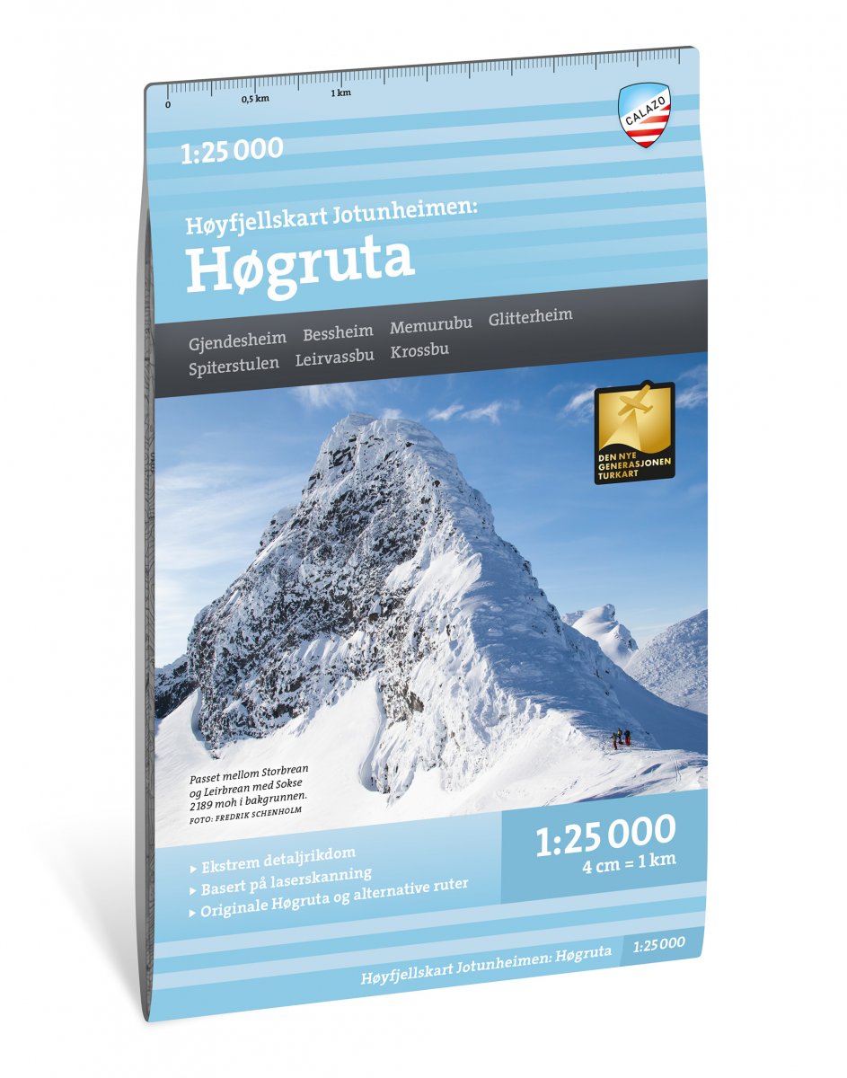 Online bestellen: Topografische kaart - Wandelkaart Hoyfjellskart Høgruta - Hogruta Jotunheimen | Calazo