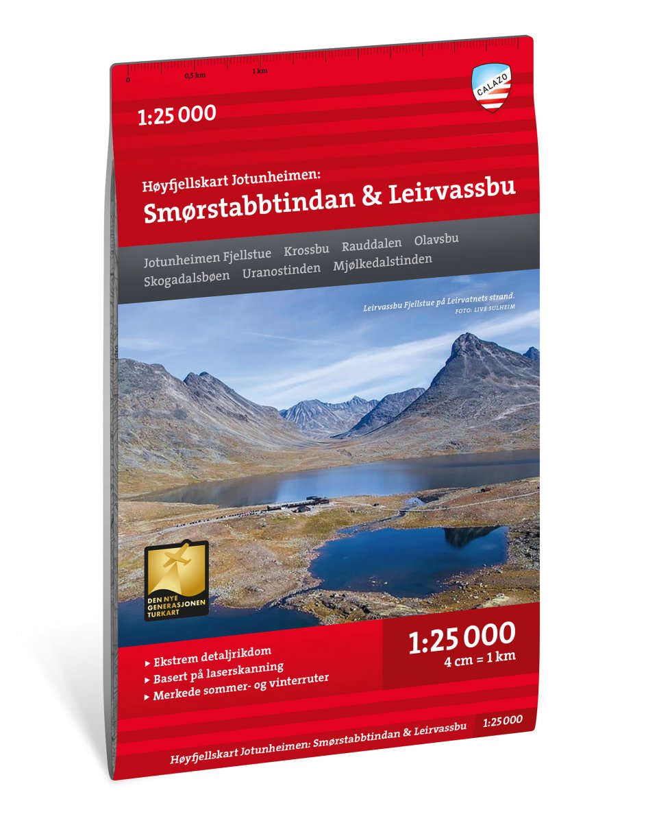Online bestellen: Wandelkaart Hoyfjellskart Jotunheimen: Smørstabbstindan - Leirvassbu | Calazo