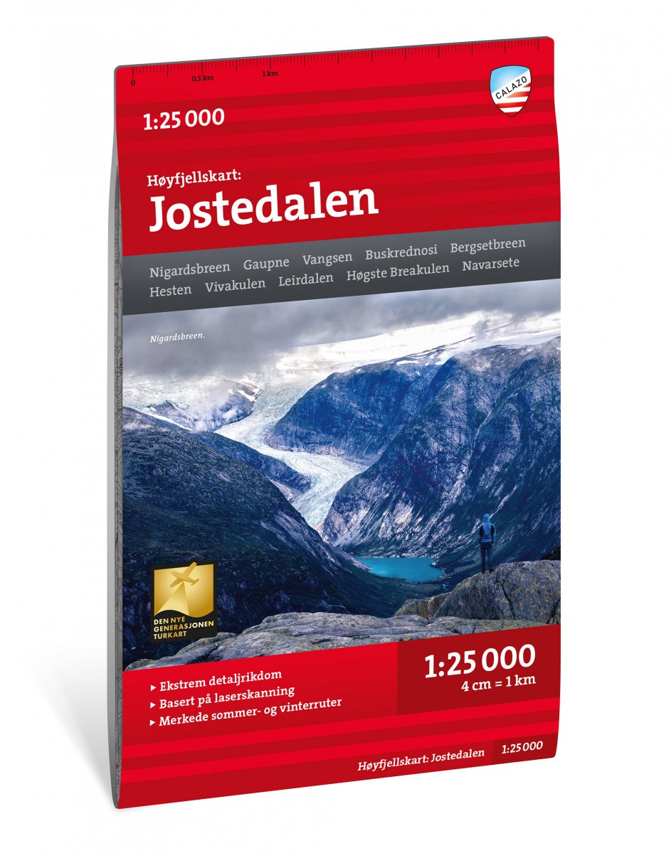 Online bestellen: Wandelkaart Hoyfjellskart Jostedalen | Calazo
