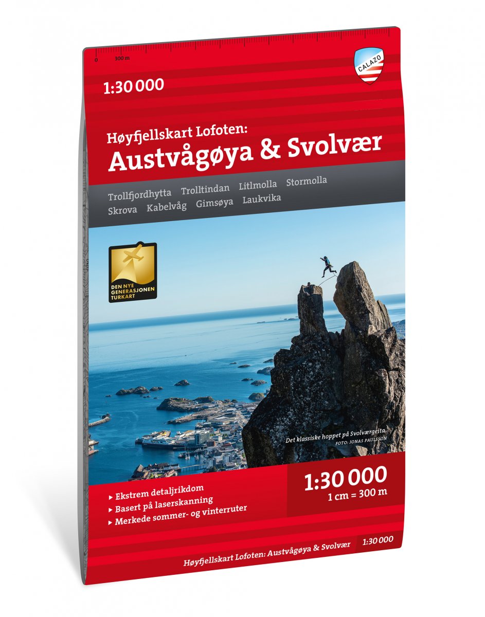 Online bestellen: Wandelkaart Hoyfjellskart Lofoten: Austvågøya - Svolvær | Calazo
