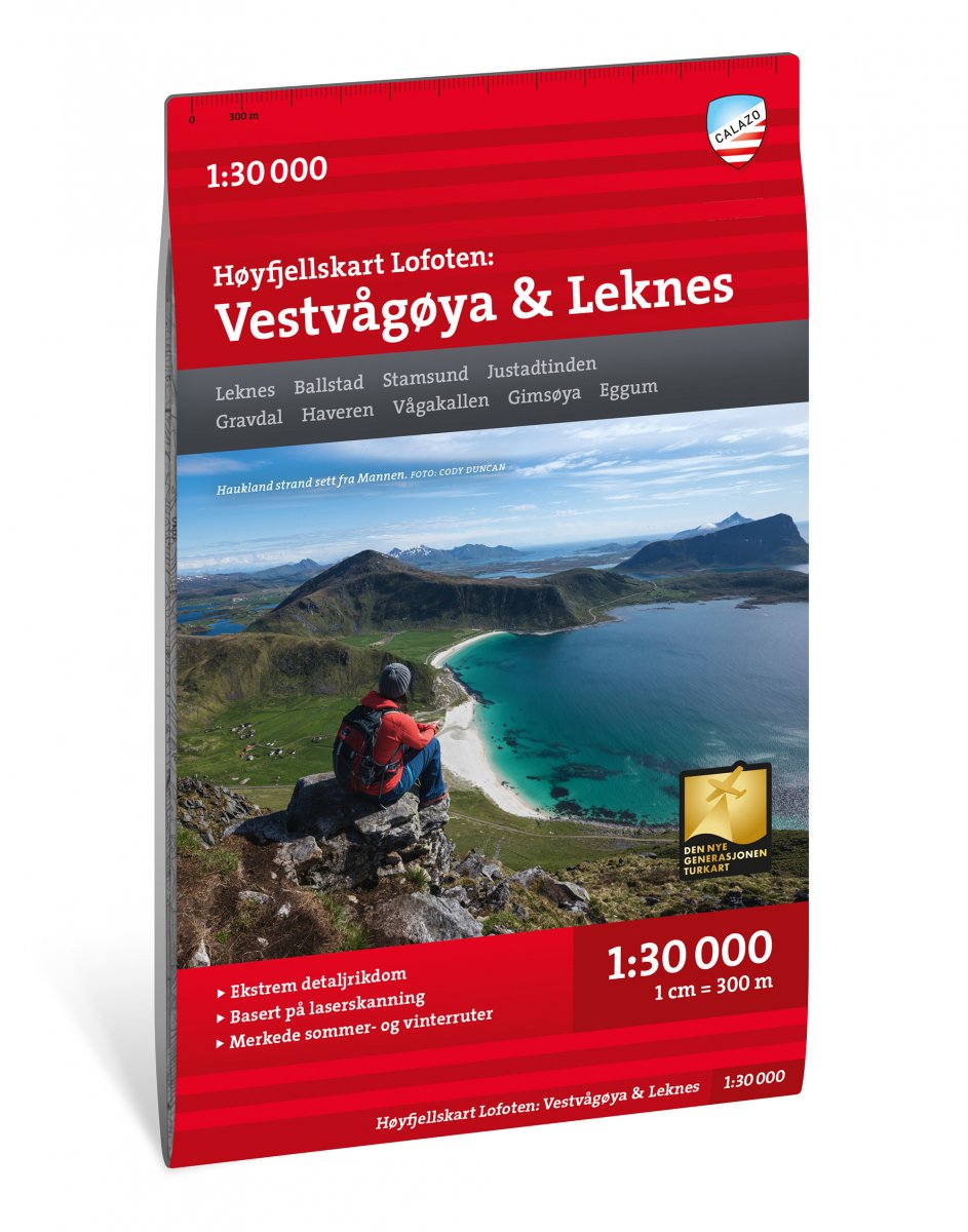 Online bestellen: Wandelkaart Hoyfjellskart Lofoten: Vestvågøya - Leknes | Calazo