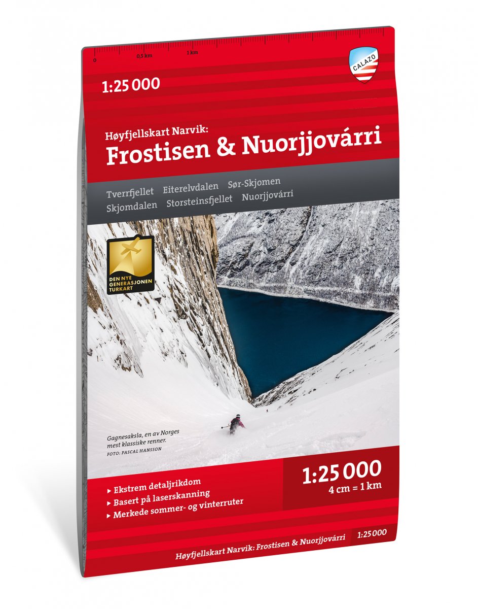 Online bestellen: Wandelkaart Hoyfjellskart Narvik: Frostisen - Nuorjjovárri | Calazo