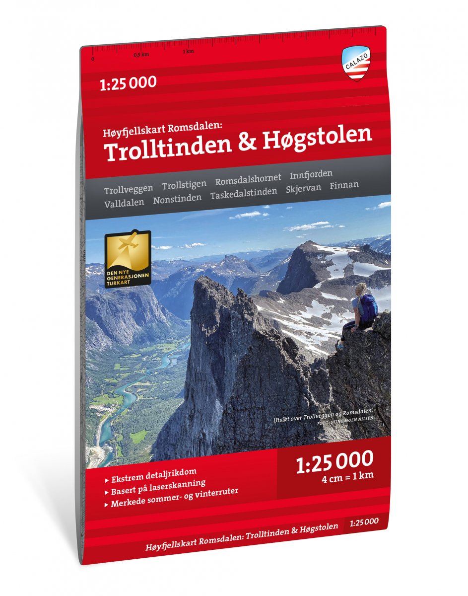 Online bestellen: Wandelkaart Hoyfjellskart Romsdalen: Trolltinden - Høgstolen | Calazo
