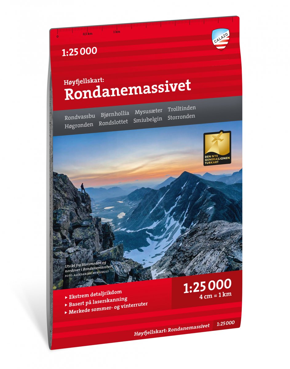 Online bestellen: Wandelkaart Hoyfjellskart Rondanemassivet - Rondane | Calazo