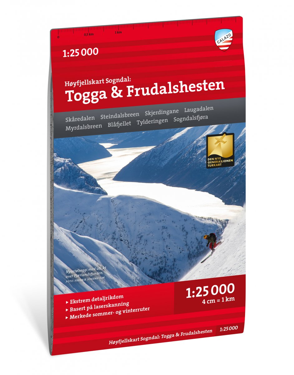 Online bestellen: Wandelkaart Hoyfjellskart Sogndal: Togga og Frudalshesten | Calazo
