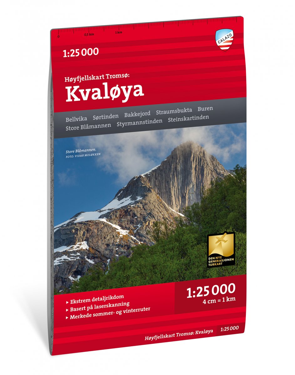 Online bestellen: Wandelkaart Hoyfjellskart Tromso vest - west - Kvaloya | Calazo