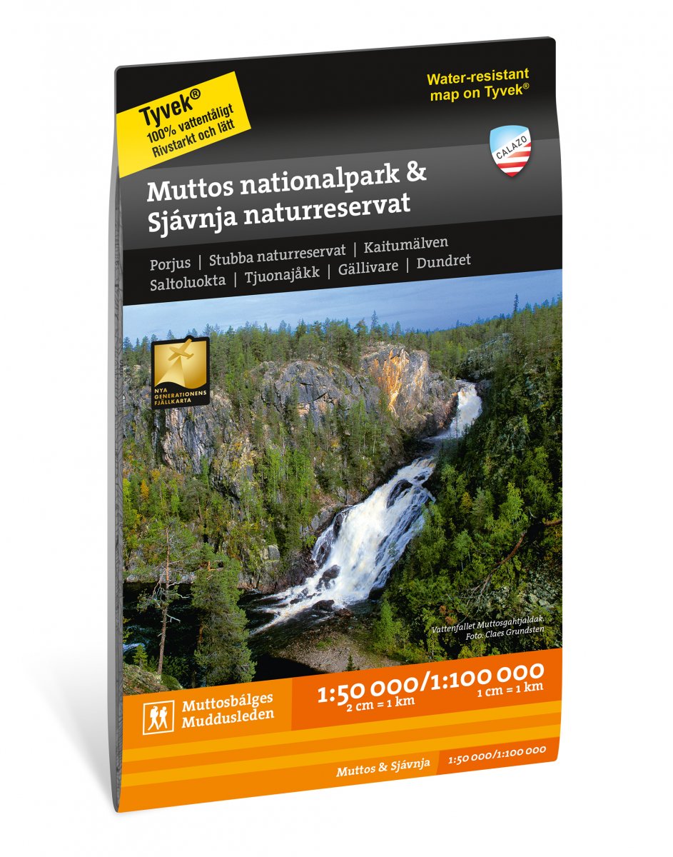 Online bestellen: Wandelkaart Fjällkartor 1:100.000 Muddus nationalpark & Sjávnja naturreservat | Calazo