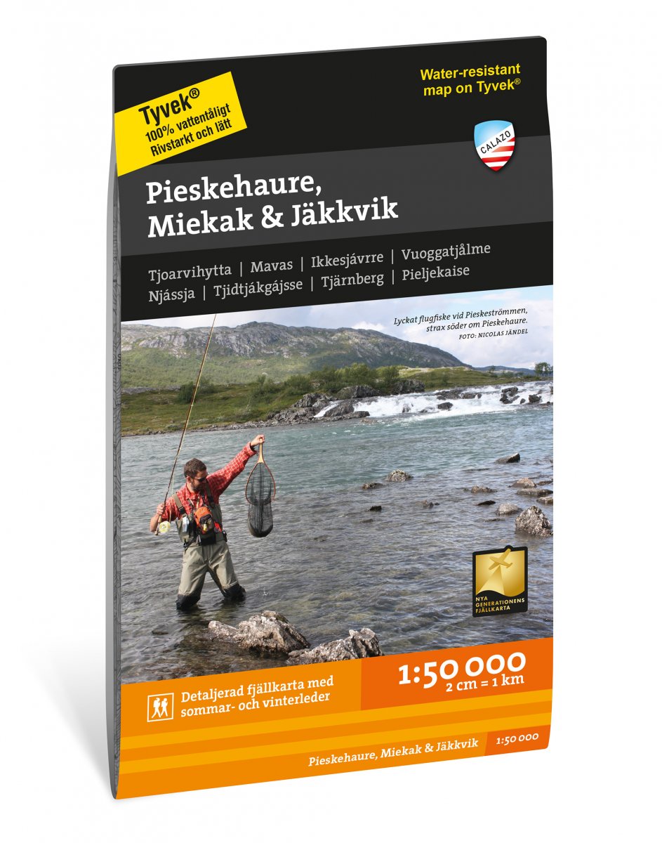 Online bestellen: Wandelkaart Fjällkartor 1:50.000 Pieskehaure, Miekak - Jäkkvik | Calazo