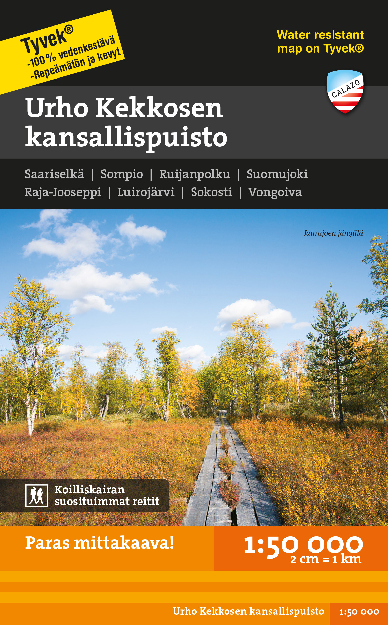 Online bestellen: Wandelkaart Fjällkartor 1:50.000 Urho Kekkosen kansallispuisto | Finland | Calazo