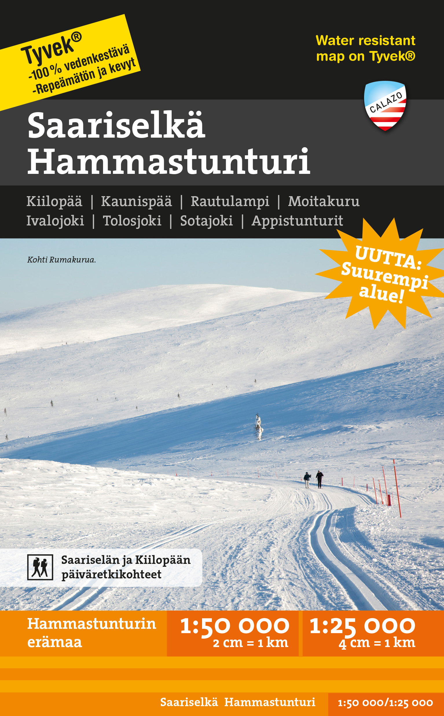 Online bestellen: Wandelkaart Fjällkartor 1:50.000 Saariselkä Hammastunturi | Finland | Calazo