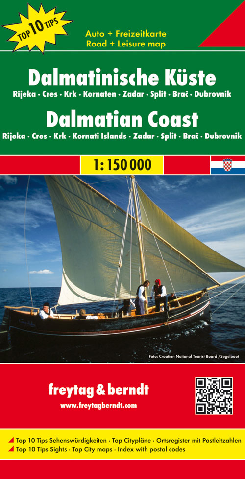 Wegenkaart - landkaart Dalmatische…