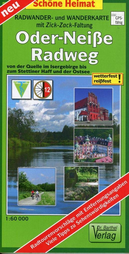Online bestellen: Wandelkaart - Fietskaart Oder-Neiße-Radweg | Verlag Dr. Barthel