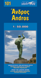 Wandelkaart - Landkaart 101 Andros | Road Editions | 