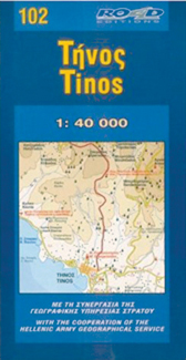 Wegenkaart - landkaart 102 Tinos |…