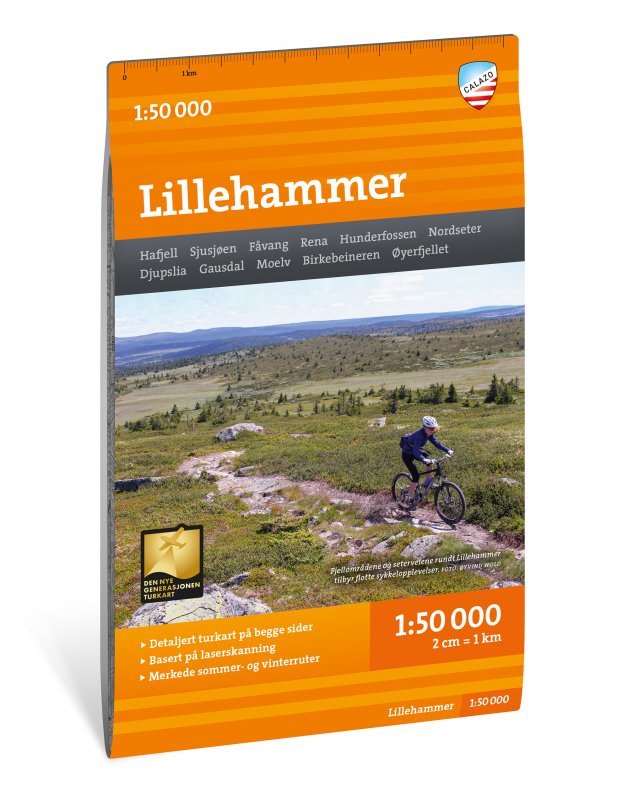Online bestellen: Wandelkaart Turkart Lillehammer | Calazo