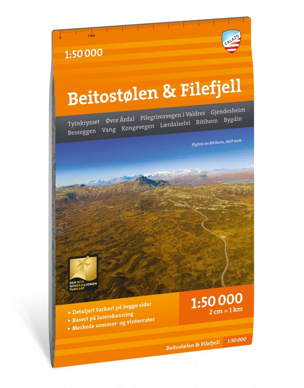 Online bestellen: Wandelkaart Turkart Beitostølen & Filefjell | Calazo