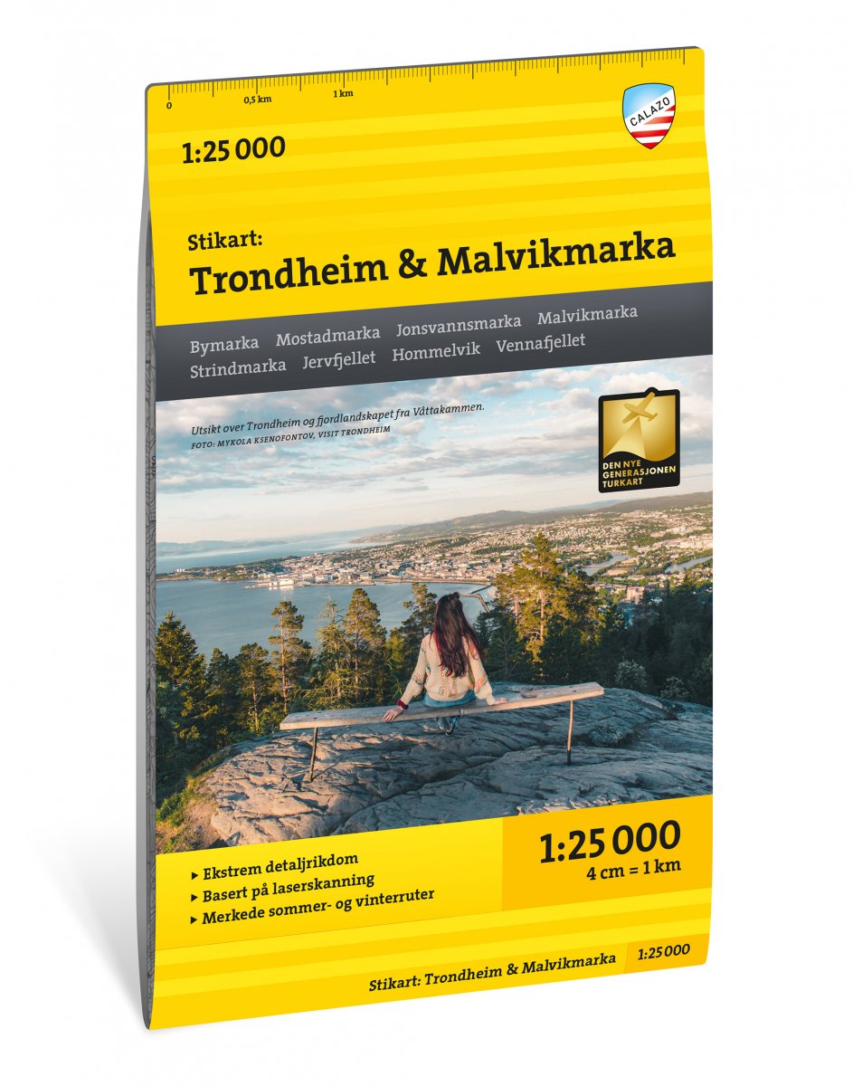 Online bestellen: Wandelkaart Stikart Trondheim & Malvikmarka | Calazo
