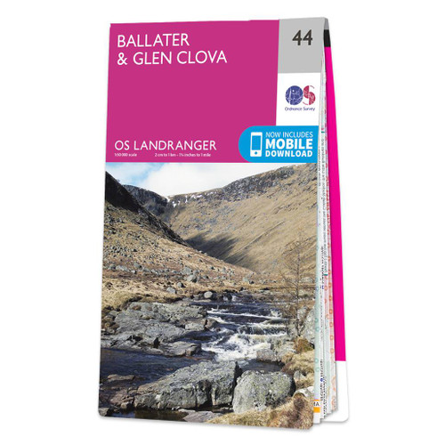 Online bestellen: Wandelkaart - Topografische kaart 044 Landranger Ballater & Glen Clova | Ordnance Survey