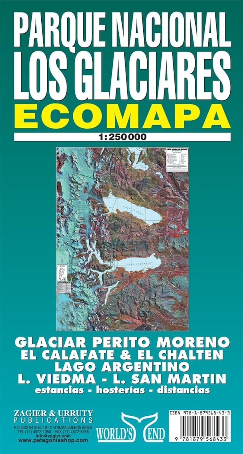 Online bestellen: Wegenkaart - landkaart Parque Nacional los Glaciares | Zagier & Urruty