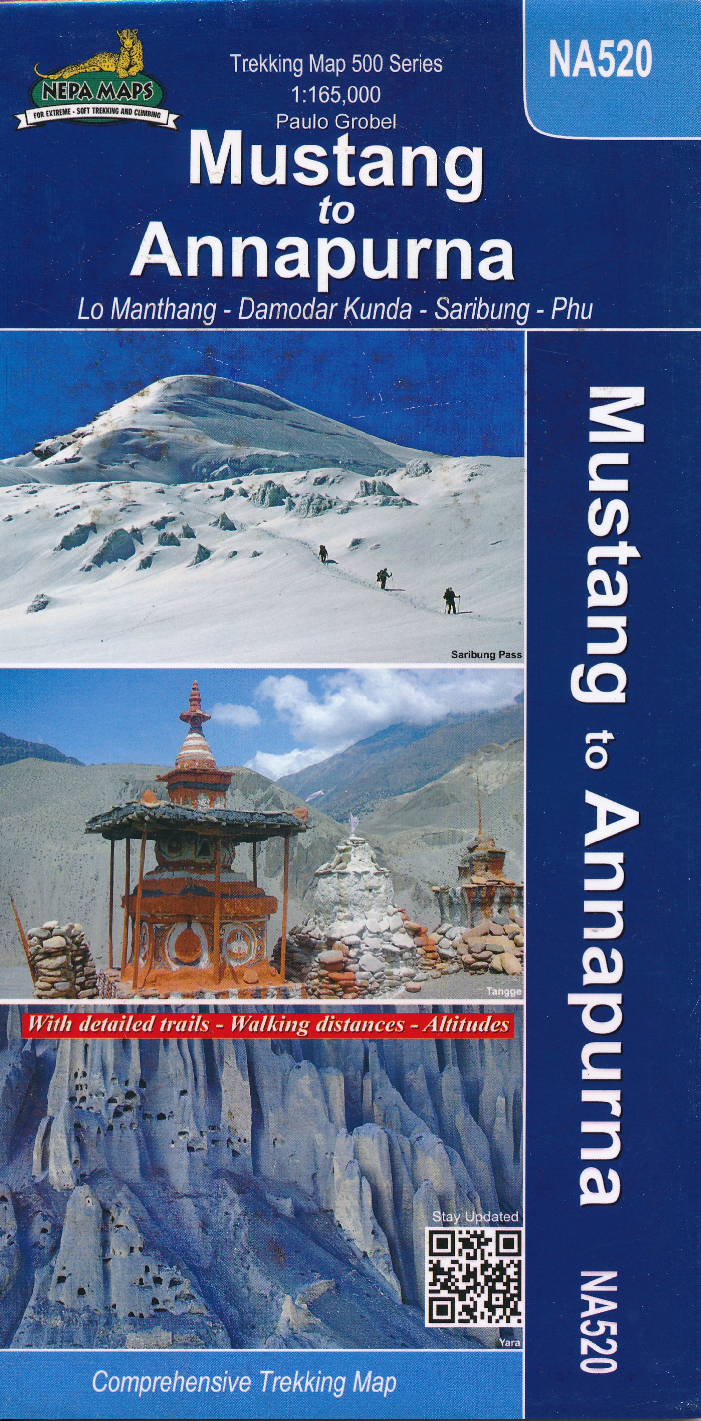 Online bestellen: Wandelkaart NA520 Trekking map Mustang to Annapurna | Himalayan Maphouse