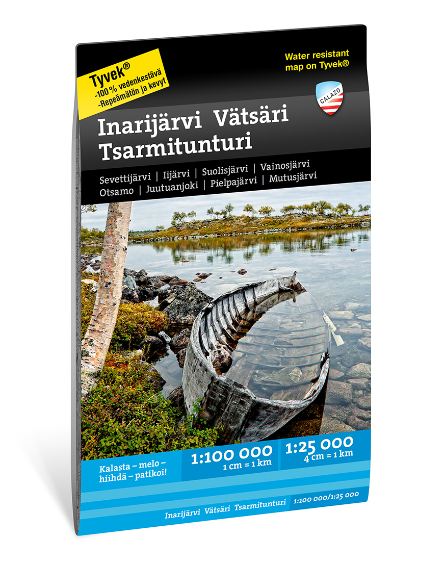 Online bestellen: Waterkaart Sjö- och kustkartor Inarijärvi, Vätsäri & Tsarmitunturi | Finland | Calazo
