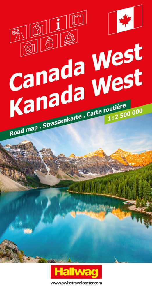 Online bestellen: Wegenkaart - landkaart Canada West | Hallwag