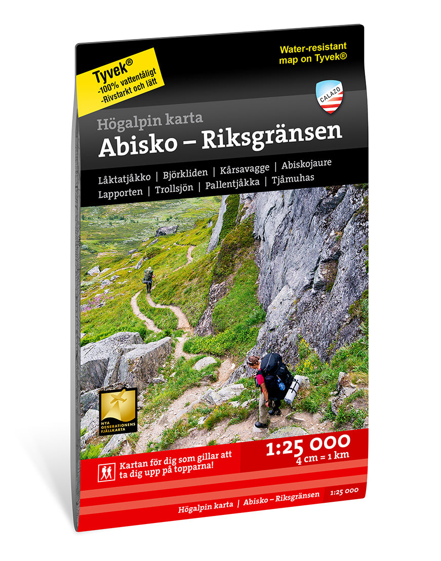 Online bestellen: Wandelkaart Hoyfjellskart SE Abisko - Riksgränsen | Zweden | Calazo