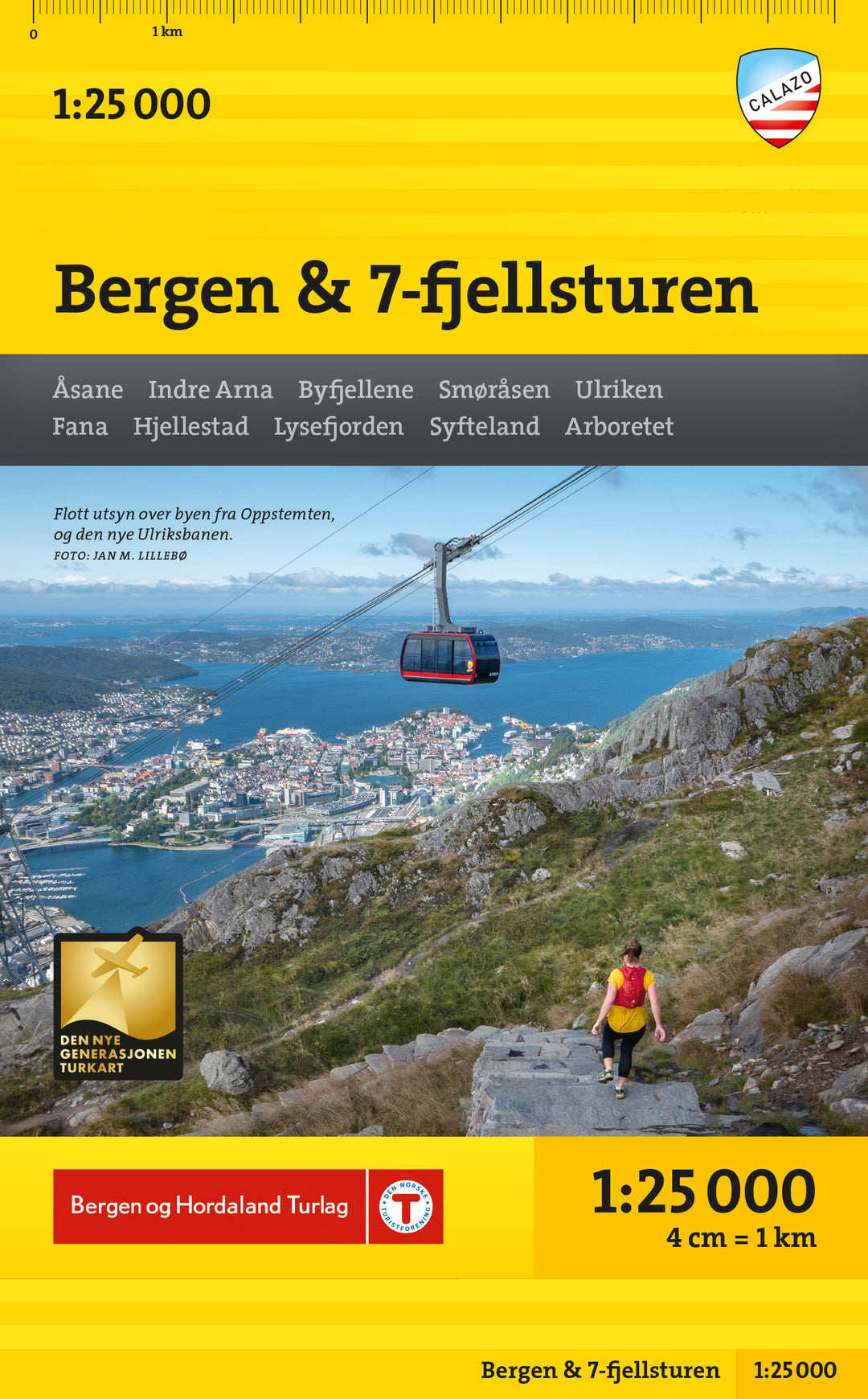 Online bestellen: Wandelkaart Stikart Bergen & 7-fjellsturen | Calazo