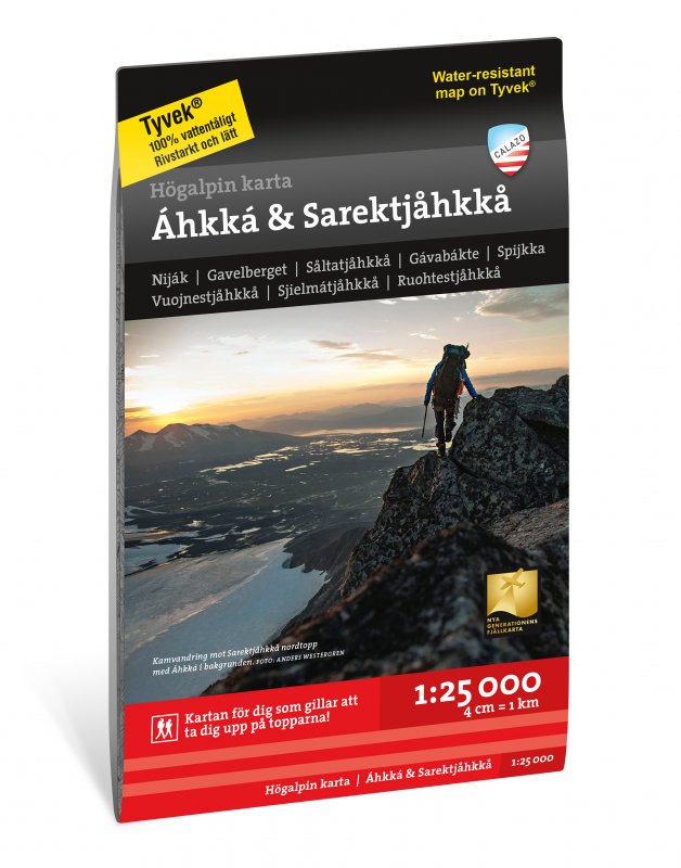 Online bestellen: Wandelkaart Hoyfjellskart Áhkká & Sarektjåkkå | Zweden | Calazo