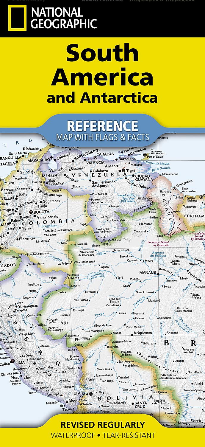 Online bestellen: Wegenkaart - landkaart South America and Antarctica | National Geographic