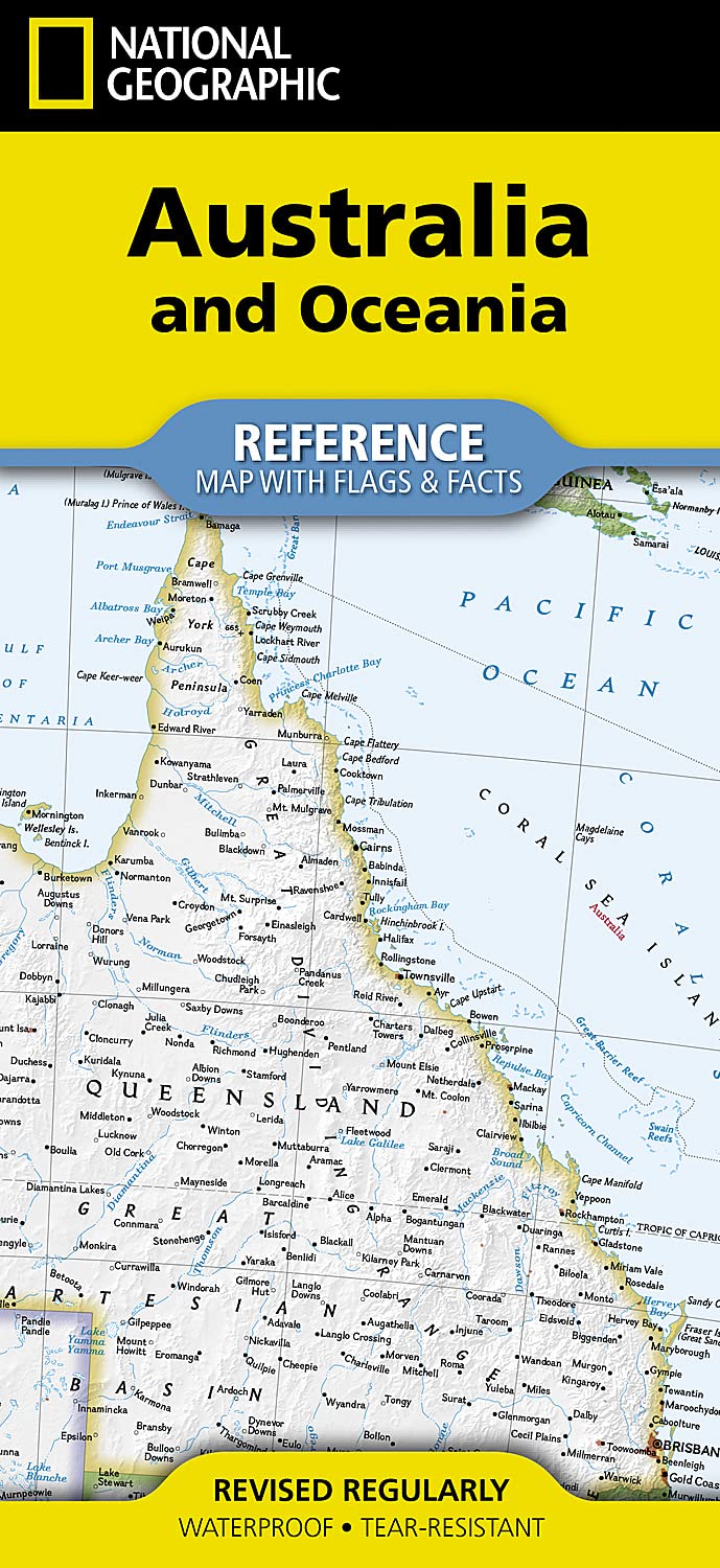 Online bestellen: Wegenkaart - landkaart Australia and Oceania | National Geographic