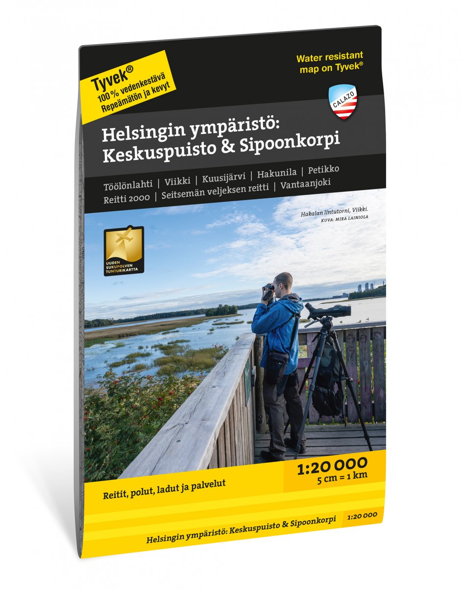 Online bestellen: Wandelkaart Stikart Helsingin ympäristö: Keskuspuisto & Sipoonkorpi | Finland | Calazo