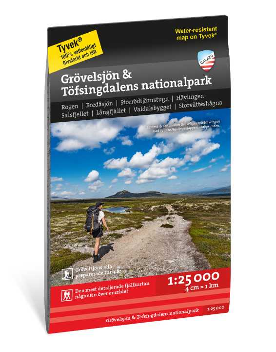 Online bestellen: Wandelkaart Hoyfjellskart Grövelsjön & Töfsingdalens nationalpark | Zweden | Calazo