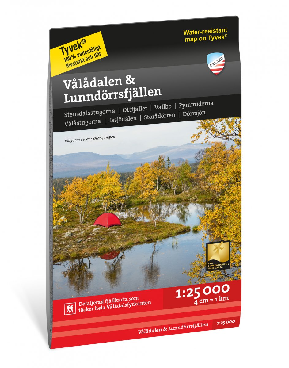 Online bestellen: Wandelkaart Hoyfjellskart Vålådalen & Lunndörrsfjällen | Calazo