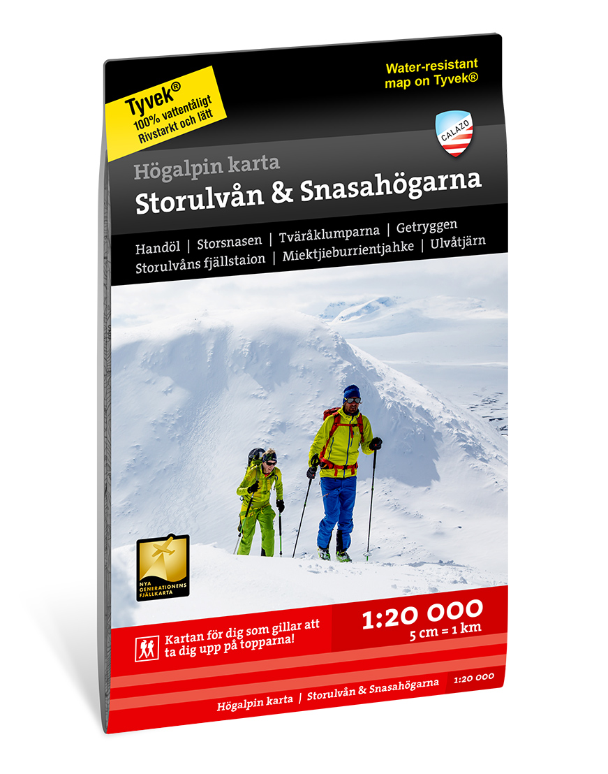 Online bestellen: Wandelkaart Hoyfjellskart Storulvån & Snasahögarna | Calazo