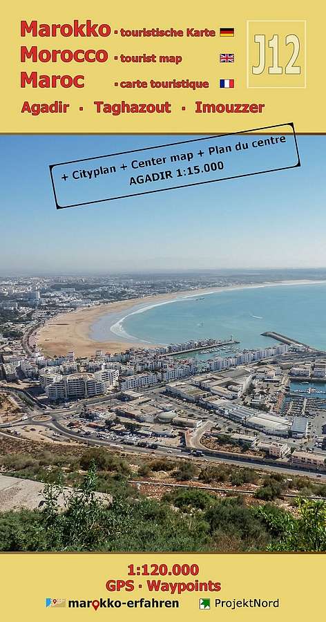 Online bestellen: Wegenkaart - landkaart J12 Marokko PN Agadir - Taghazout - Imouzzer | Projekt Nord