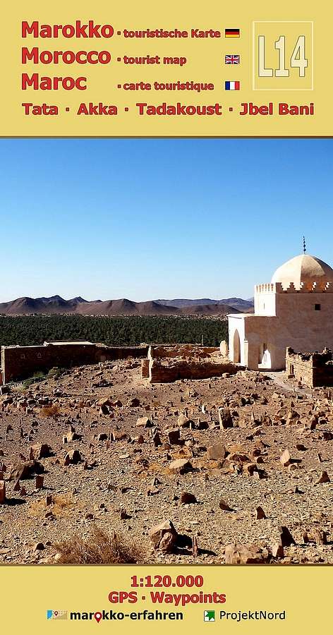 Online bestellen: Wegenkaart - landkaart L14 Marokko PN Tata - Akka - Tadakoust - Jbel Bani | Projekt Nord