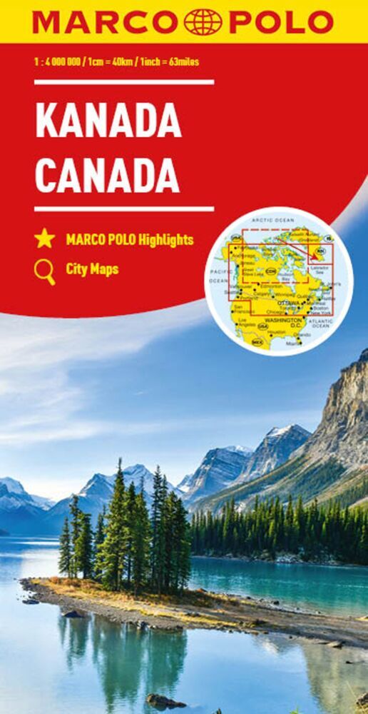Online bestellen: Wegenkaart - landkaart Kanada - Canada | Marco Polo