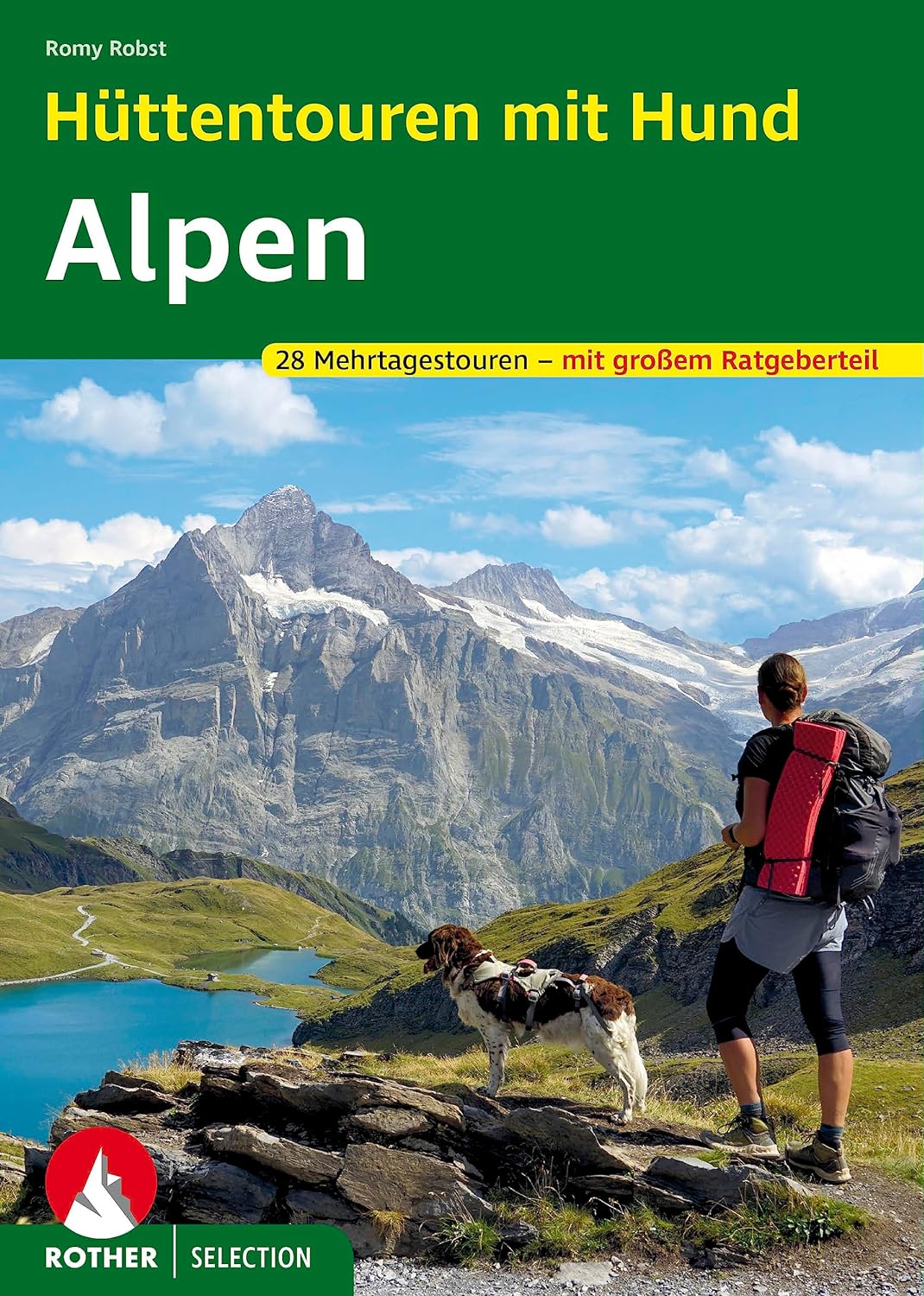 Online bestellen: Reisgids Hüttentouren mit Hund Alpen | Rother Bergverlag