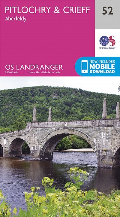 Online bestellen: Wandelkaart - Topografische kaart 052 Landranger Pitlochry & Crieff | Ordnance Survey