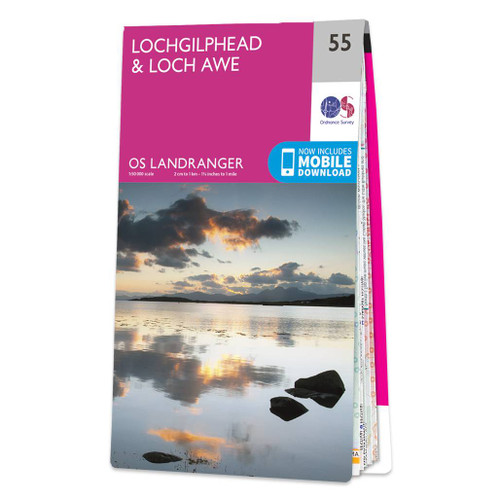 Online bestellen: Wandelkaart - Topografische kaart 055 Landranger Lochgilphead & Loch Awe | Ordnance Survey