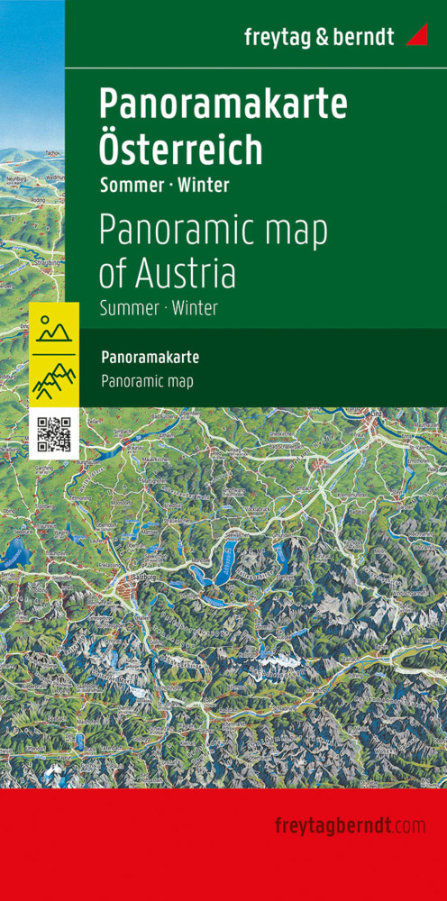 Online bestellen: Wandelkaart Österreich Panoramakarte | Freytag & Berndt
