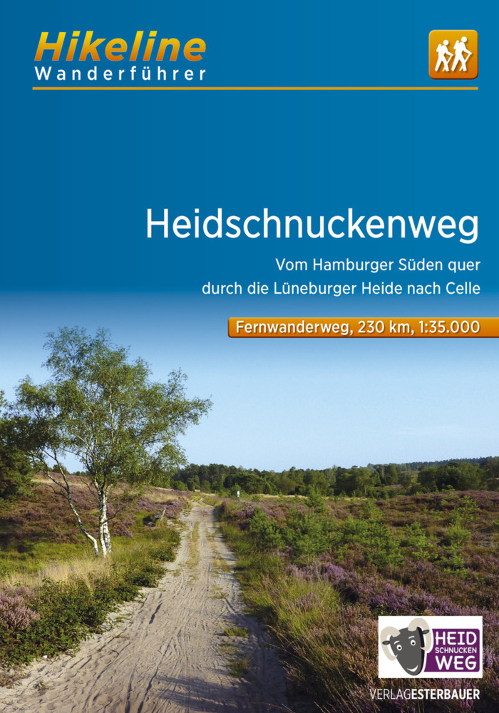 Online bestellen: Wandelgids Hikeline Heidschnuckenweg | Esterbauer