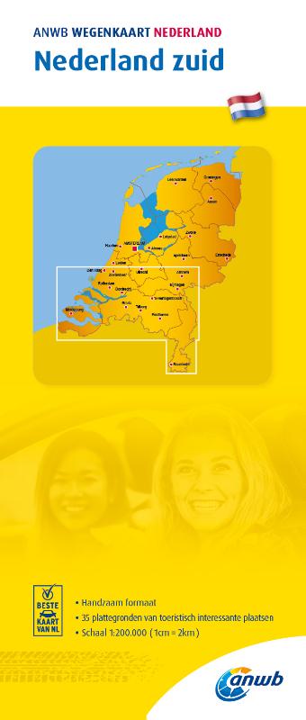 Online bestellen: Wegenkaart - landkaart Wegenkaart Nederland Zuid | ANWB Media